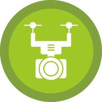 camera dar glyph multi cirkel icoon vector