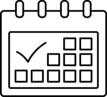 kalender icoon voor schema herinnering symbool beeld Aan de wit achtergrond vector