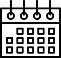 kalender icoon voor schema herinnering symbool beeld Aan de wit achtergrond vector