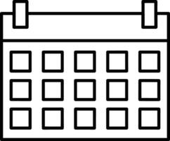 kalender icoon voor schema herinnering symbool beeld Aan de wit achtergrond vector