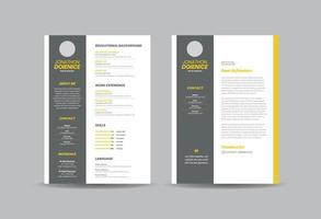 curriculum vitae cv cv sjabloonontwerp of persoonlijke gegevens voor sollicitatie vector