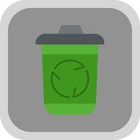 recycle bak vlak ronde hoek icoon vector