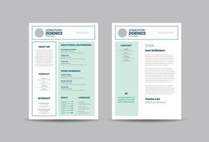 curriculum vitae cv cv sjabloonontwerp of persoonlijke gegevens voor sollicitatie vector