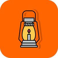 gas- lamp gevulde oranje achtergrond icoon vector