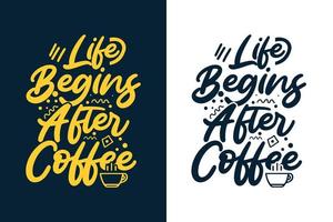 koffie t-shirt ontwerp citaten vector