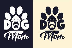 hond moeder typografie svg hond citaten ontwerp voor t-shirt vector