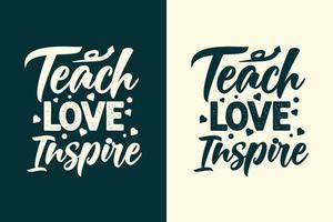 leer liefde inspire typografie onderwijs citaten slogan voor t-shirt en merchandise vector