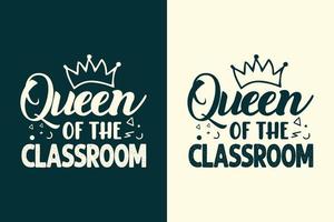 koninginnen van de klas typografie onderwijs citaten slogan voor t-shirt en merchandise vector