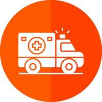 ambulance glyph rood cirkel icoon vector