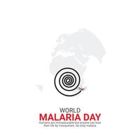 wereld malaria dag. wereld malaria dag, april 25, creatief advertenties ontwerp, , 3d illustratie vector