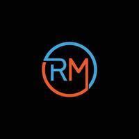 rm brief eerste logo ontwerp vector