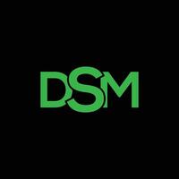 dsm brief eerste logo ontwerp vector