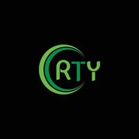 rty brief logo ontwerp vector