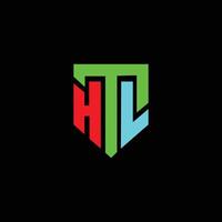 htl brief eerste logo ontwerp vector