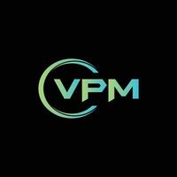 vpm brief eerste logo ontwerp vector