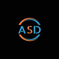 asd brief eerste logo ontwerp vector