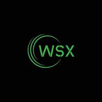 wsx brief eerste logo ontwerp vector