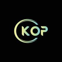 kop brief eerste logo ontwerp vector