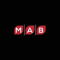 mab brief eerste logo ontwerp vector