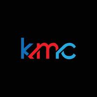 kmc brief eerste logo ontwerp vector