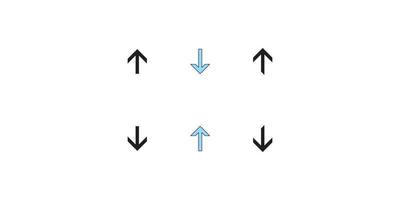 op en neer pijlpictogram vectorpakket, gratis pijlpictogrampakket vector