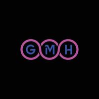 gmh brief logo ontwerp vector