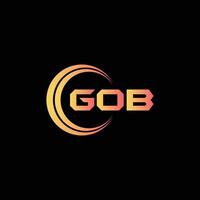 gob creatief brief schild logo ontwerp vector