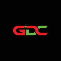 gdc brief eerste logo ontwerp vector