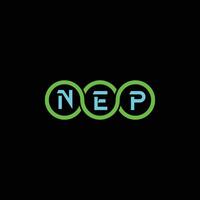 nep brief logo ontwerp vector