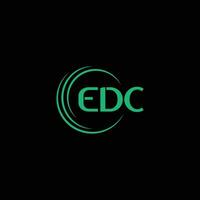 edc brief eerste logo ontwerp vector