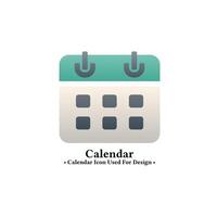 kalender icoon in modern stijl geïsoleerd Aan wit achtergrond. kalender symbool voor web en mobiel ontwerp. helling gekleurde stijl. vector