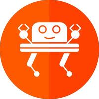 robotica glyph rood cirkel icoon vector