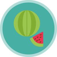 watermeloen vlak multi cirkel icoon vector