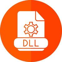 dll glyph rood cirkel icoon vector