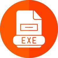 exe glyph rood cirkel icoon vector