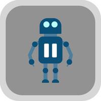 robot vlak ronde hoek icoon vector