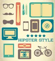 Platte hipster set webelementen vector