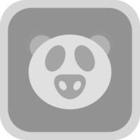 panda vlak ronde hoek icoon vector