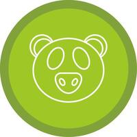 panda lijn multi cirkel icoon vector