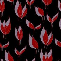 vector naadloze patroon rode bladeren met schaduw op een beige achtergrond. voor textiel, stoffen, papier, behang, babykamer, briefpapier en achtergronden