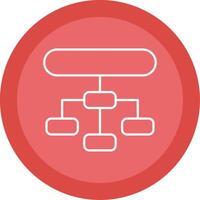 hiërarchisch structuur lijn multi cirkel icoon vector
