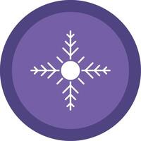 sneeuwvlok glyph multi cirkel icoon vector