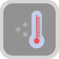 thermometer vlak ronde hoek icoon vector