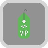 vip vlak ronde hoek icoon vector