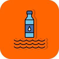 water gevulde oranje achtergrond icoon vector