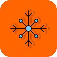 sneeuw gevulde oranje achtergrond icoon vector