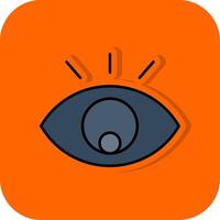 oog gevulde oranje achtergrond icoon vector