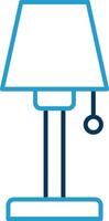 lamp lijn blauw twee kleur icoon vector