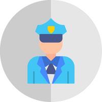 Politie vlak schaal icoon vector