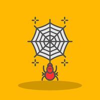 spinnenweb gevulde schaduw icoon vector
